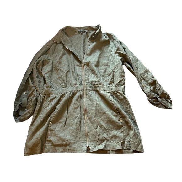 Ellen Tracy Jackets & Blazers - Olive Green Ellen Tracy linen Women's Jacket